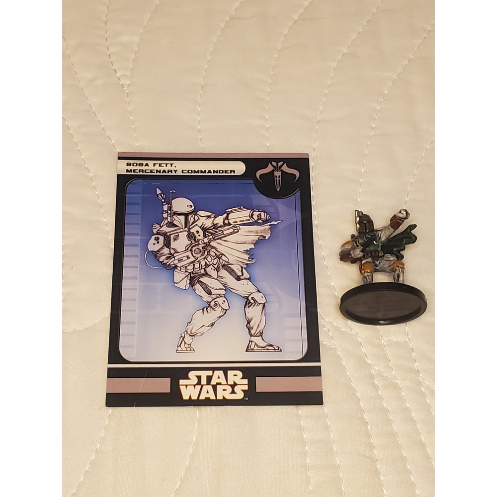 Star Wars Miniatures Boba Fett Mercenary Commander 53/60 Force Unleashed Card